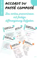 Vorschau - Arbeitsblätter - Passé composé verbes pronominaux (grammaire) - Deckblatt