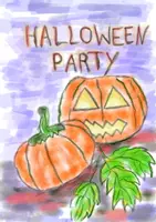 Vorschau - Mal- und Bastelvorlagen - Halloween Party, Einladungsset mit Malvorlagen. - Deckblatt