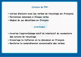 Vista previa - Juegos / Gamificación - Devinettes : Les verbes du recyclage - página 3