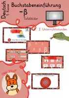 Vorschau - Präsentationen/Tafelbilder - Buchstabeneinführung -ß - digitale Tafelbilder Deutsch 1 - Deckblatt