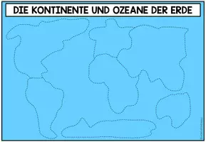 Vorschau - Arbeitsblätter - Die Kontinente und Ozeane der Erde - Legeübung + Arbeitsblatt - Seite 2