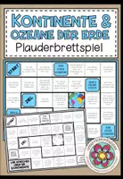 Vorschau - Arbeitsblätter - DIE KONTINENTE UND OZEANE DER ERDE - Plauderbrettspiel - Deckblatt