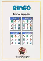 Vista previa - Juegos / Gamificación - BINGO: School Supplies - Portada