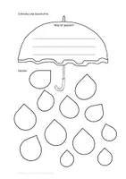 Vorschau - Arbeitsblätter - Regenschirm-Aufgabe zum Schreiben und Fantasieren - Deckblatt