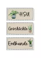 Vorschau - Poster - Fächerschilder für Stundenplan - Pflanzen-Boho-Stil - Seite 3