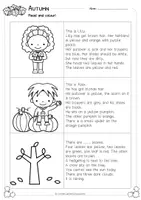Vorschau - Arbeitsblätter - Autumn / Herbst - Lesemalblatt - GRATIS - Seite 2
