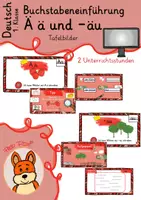 Vorschau - Präsentationen/Tafelbilder - Buchstabeneinführung Ää und äu - digitale Tafelbilder Deutsch 1 - Deckblatt