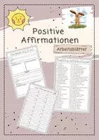 Vorschau - Arbeitsblätter - Positive Affirmationen_Arbeitsblätter - Deckblatt