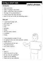 Vorschau - Arbeitsblätter - Giving a short talk - useful phrases, presentation notes, ... - Seite 2