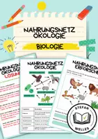 Vorschau - Arbeitsblätter - Einführung in das Nahrungsnetz - Ökologie - Deckblatt