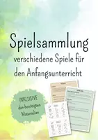 Vorschau - Stundenentwürfe - Spielsammlung, Spiele, Kennlernspiele, für Anfänger - Deckblatt
