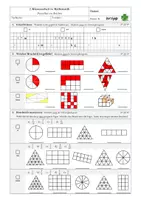 Vorschau - Test - differenzierte Klassenarbeit Darstellen von Brüchen (mit Musterlösung und Punktevorschlag) - Seite 1