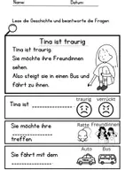 Vorschau - Arbeitsblätter - Erstes Lesen | Einfache Lückentexte & Leseverständnis - Seite 2