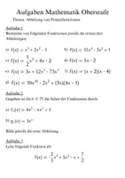 Vorschau - Arbeitsblätter - Aufgaben Mathematik Ableitung von Potenzfunktionen - Seite 1