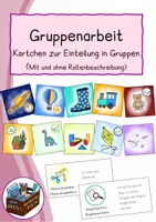 Vorschau - Bildkarten - Gruppenarbeit - Kärtchen zur Einteilung in Gruppen - Deckblatt
