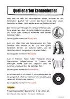 Vorschau - Arbeitsblätter - Quellenarten kennenlernen und bestimmen - Seite 3