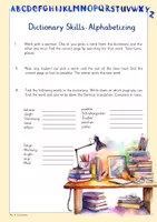 Vorschau - Arbeitsblätter - Dictionary Skills - alphabetising, word meaning, verbs and nouns - Seite 1