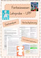 Vorschau - Stundenentwürfe - Kunst Fantasiewesen (Lehrprobe / UPP) - Deckblatt