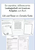 Vorschau - Stundenentwürfe - Lesebegleitheft zu dem Buch Lilli und Flosse von Cornelia Funke (inklusive Spaßaufgaben) - Deckblatt