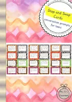 Vorschau - Aufgabenkarten - Conversation prompts for teens - Deckblatt