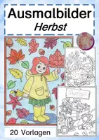 Vorschau - Mal- und Bastelvorlagen - Ausmalbilder: Herbst - Deckblatt