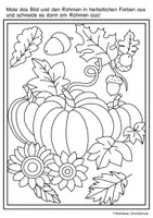 Vorschau - Mal- und Bastelvorlagen - Ausmalbilder: Herbst - Seite 3