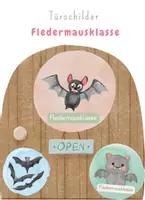 Vorschau - Poster - Türschilder für die Fledermausklasse - Deckblatt