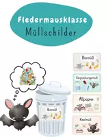 Vorschau - Poster - Müllschilder für die Fledermausklasse - Deckblatt