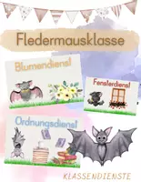 Vorschau - Poster - Klassendienste für die Fledermausklasse - Deckblatt