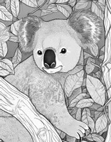 Vorschau - Mal- und Bastelvorlagen - 20 Koala-Ausmalbilder für Kinder - Seite 1