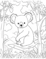 Vorschau - Mal- und Bastelvorlagen - 20 Koala-Ausmalbilder für Kinder - Seite 3