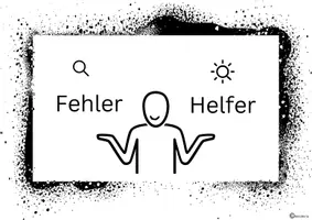 Vorschau - Poster - Fehler sind Helfer/ schlichtes Plakat/ Fehlerkultur - Deckblatt