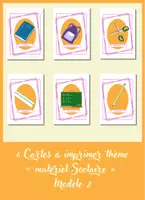 Aperçu - Affichage - 6 images légendées - Objets de la classe - Modèle 1 - Page de couverture
