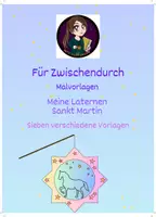 Vorschau - Mal- und Bastelvorlagen - Ausmalen_Meine Laternen für Sankt Martin - Deckblatt