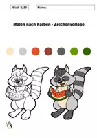 Vorschau - Spiele - 30 differenzierte PDF-Zeichenvorlagen Malen nach Farben (1) + 3 Bonusmaterial - Seite 3