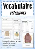 Aperçu - Feuilles d'exercices - Vocabulaire: Vetements - Page de couverture