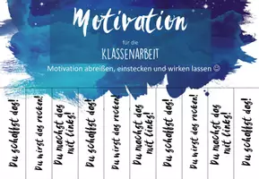 Vorschau - Poster - Motivationsplakat für Klassenarbeiten und Abschlussprüfung (zum Abreißen) - Deckblatt
