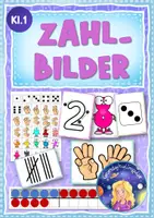 Vorschau - Mal- und Bastelvorlagen - Zahlbilder (Tafelmaterial + Hefteintrag) - Klasse 1 - Deckblatt