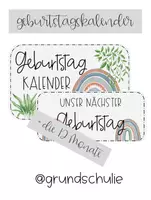 Vorschau - Poster - Geburtstagskalender - Klassenzimmergestaltung - Deckblatt
