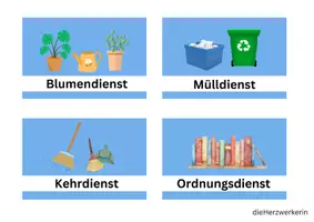 Vorschau - Bildkarten - Schilder zur Klassenzimmerorganisation - Deckblatt