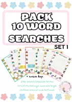 Vista previa - Juegos / Gamificación - PACK SET 1: 10 WORDSEARCHES + ANSWER KEY - Portada