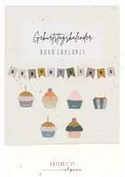 Vorschau - Mal- und Bastelvorlagen - Geburtstagskalender Boho Cupcakes - Polaroid - Pastell - Klasse 5 bis 10 - Deckblatt