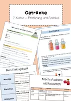 Vorschau - Stundenentwürfe - Trinken ist wichtig! - Getränkestunde ES 7 - Deckblatt