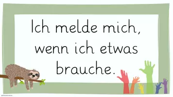 Vorschau - Bildkarten - Klassenregeln - Faultierklasse - Seite 3