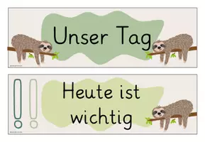 Vorschau - Bildkarten - Tagestransparenz - Faultierklasse - Seite 2