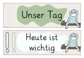 Vorschau - Bildkarten - Materialpaket - Faultierklasse - Seite 1