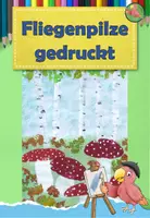 Vorschau - Mal- und Bastelvorlagen - Kunst Herbst, Fliegenpilze drucken und malen, Grundschule - Deckblatt