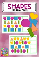 Vista previa - Hojas de trabajo - Seriación de figuras geométricas - Shapes Pattern Cards - Portada