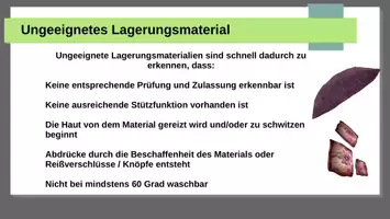 Vorschau - Präsentationen/Tafelbilder - Lagerungsmaterial richtig wählen - Dekubitusprophylaxe - Seite 2