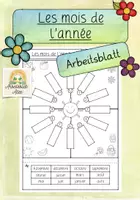 Vorschau - Arbeitsblätter - Les mois de l'année Arbeitsblatt - Deckblatt